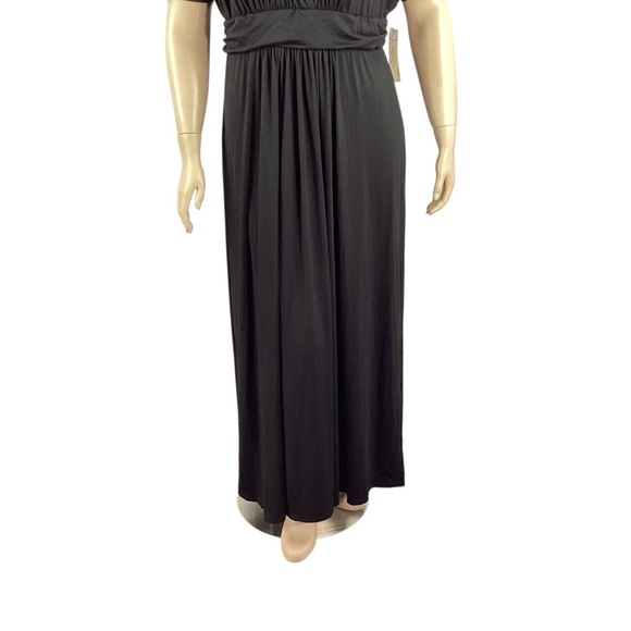 Kiyonna Vienna Maxi Dress Black Plus Size 2X - Picture 3 of 7
